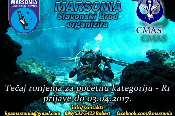 Postani ronioc! KPA Marsonia organizira tečaj ronjenja.