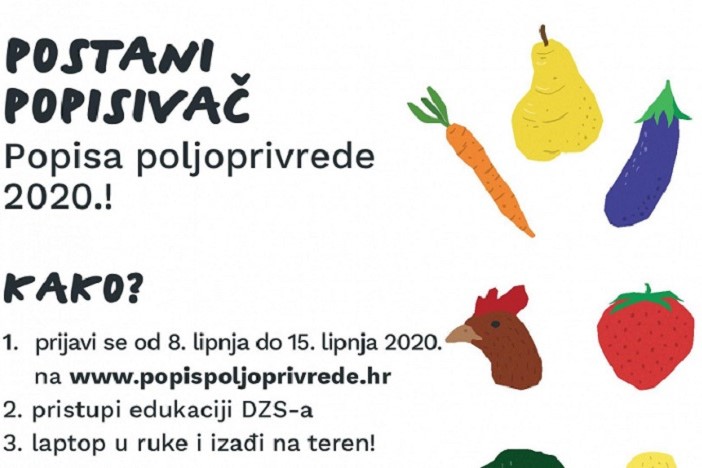 Postani popisivač poljoprivrede 2020.