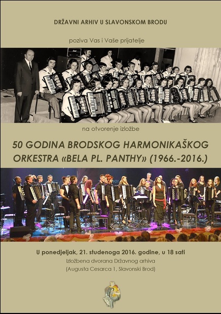 Izložba ''50 godina Brodskog harmonikaškog orkestra 'Bela pl. Panthy' (1966.-2016.)''