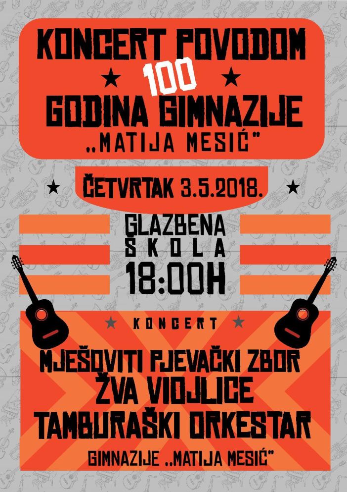 Koncert povodom 100 godina Gimnazije "Matija Mesić"