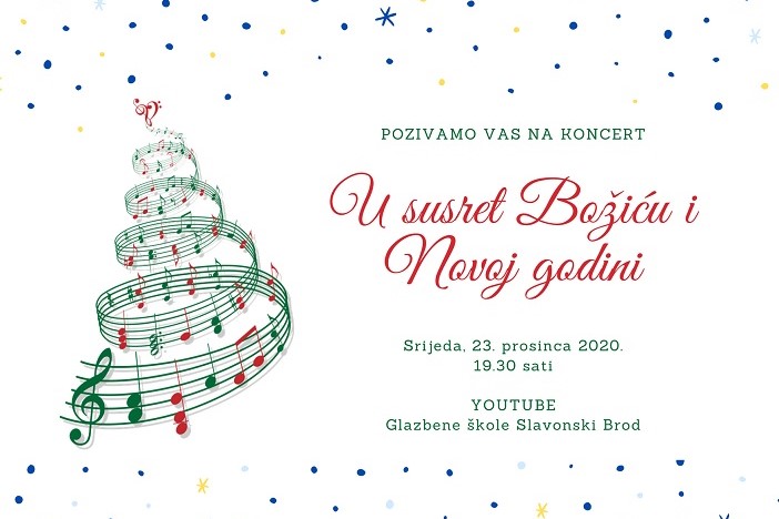 Glazbena škola Slavonski Brod poziva vas na "Virtualni božićni koncert"