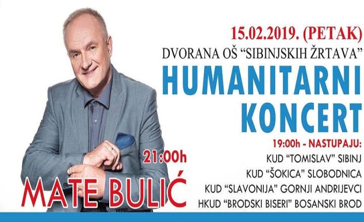 Humanitarni koncert Mate Bulića u Sibinju