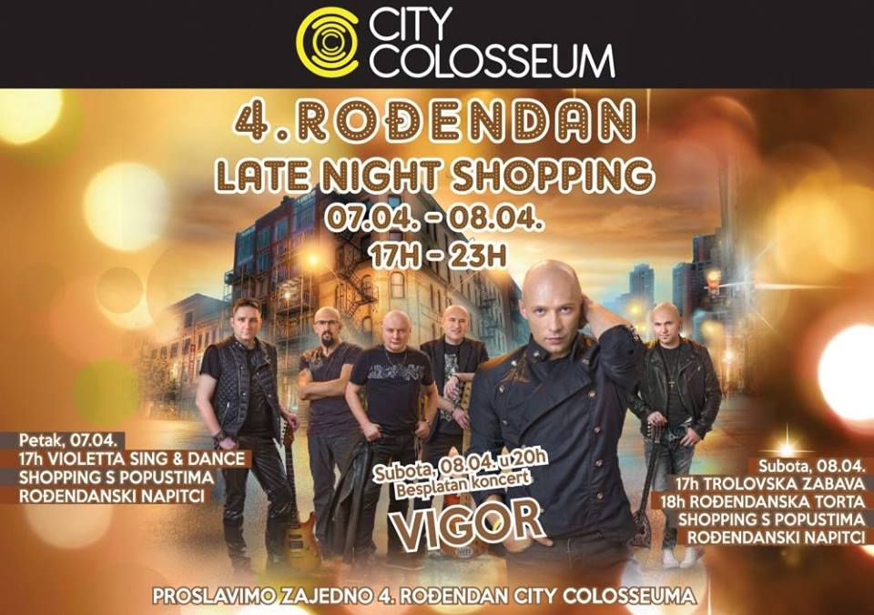 4. Rođendan City Colosseuma  koncert grupe Vigor
