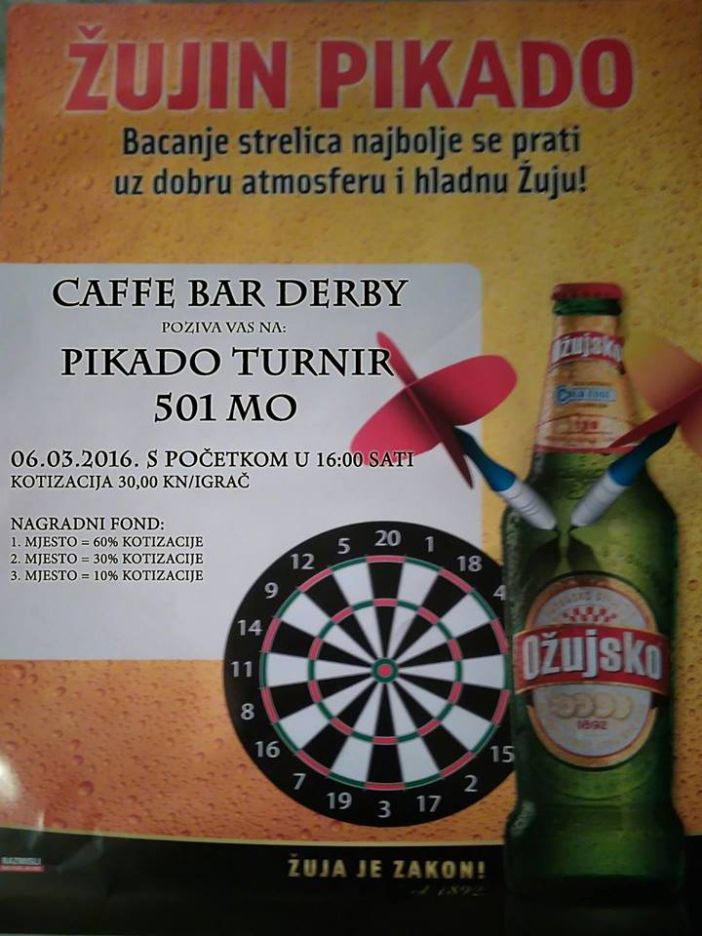 Turnir u pikadu u Caffe baru Derby