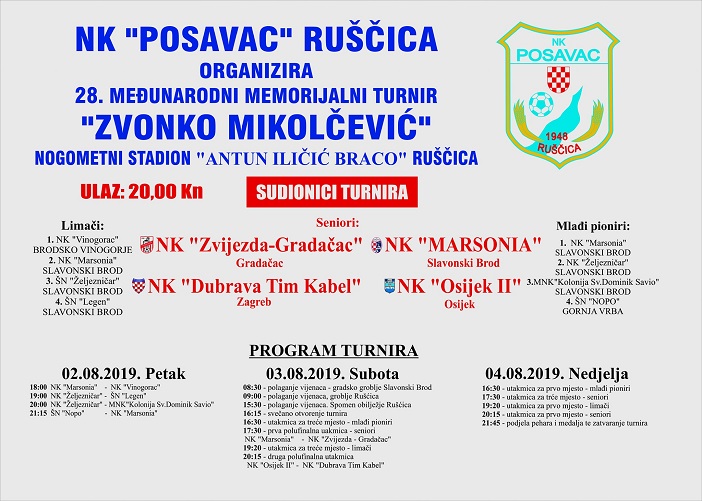 28.međunarodni memorijalni turnir &quot;Zvonko Mikolčević&quot; Ruščica