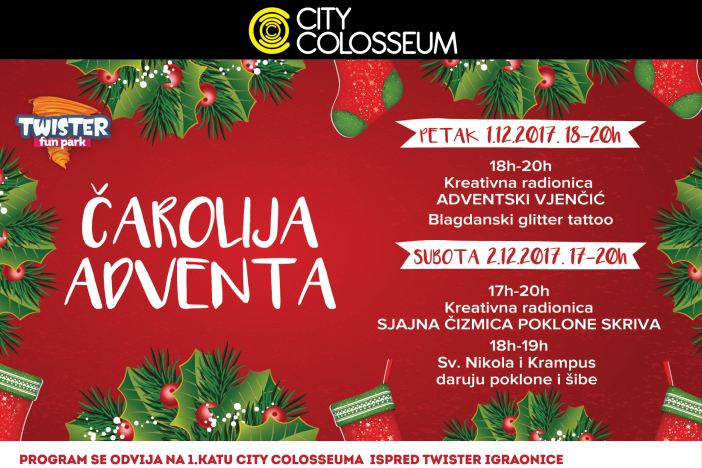 Čarolija adventa 01.12. – 02.12.  u City Colosseumu 