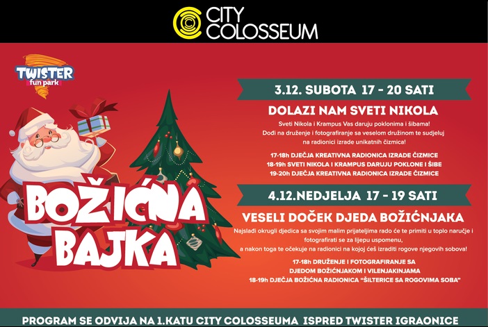 Vikend uz Sv. Nikolu i Djeda Božićnjaka u City Colosseumu 