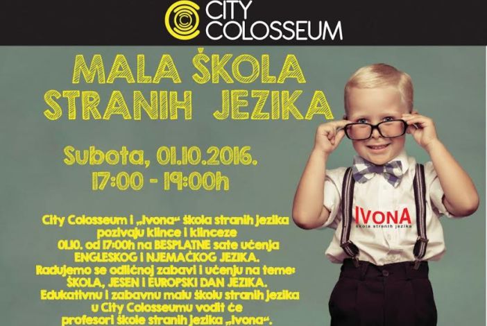 Besplatna mala škola stranih jezika 01.10. U City Colosseumu 