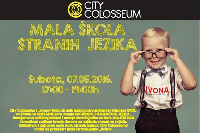 Besplatna mala škola stranih jezika 07.05. u City Colosseumu 