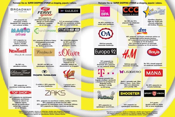 Super shopping utorak 09.02. u City Colosseumu