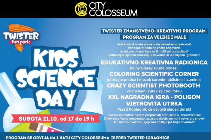 Kids science day 21.10. u City Colosseumu 