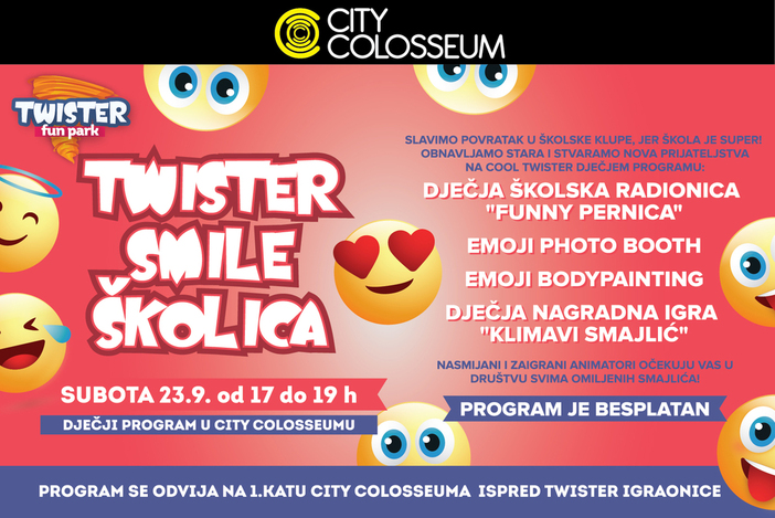 Twister smile školica 23. rujna u CITY COLOSSEUMU 