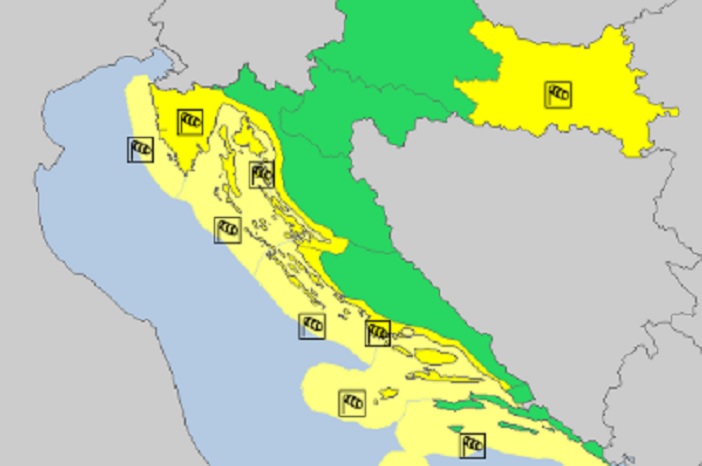 METEOALARM Danas nas očekuju olujni udari vjetra
