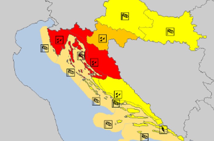 Meteoalarm: Danas nas očekuju udari vjetra do 65 km/h