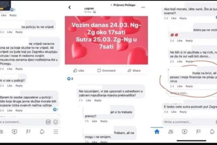 Policajka iz Nove Gradiške nudila prijevoz ljudima bez propusnica: “Moje financije ne pitaju za virus”