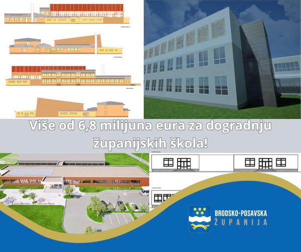 Više od 6,8 milijuna eura za četiri osnovne škole u Brodsko-posavskoj županiji