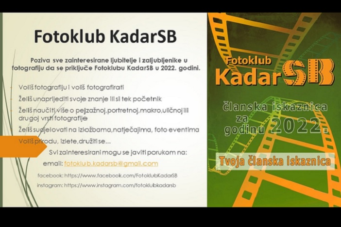 Fotoklub KadarSB upisuje nove članove