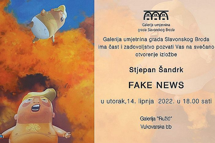 Uskoro otvorenje izložbe Stjepana Šandrka "Fake news"