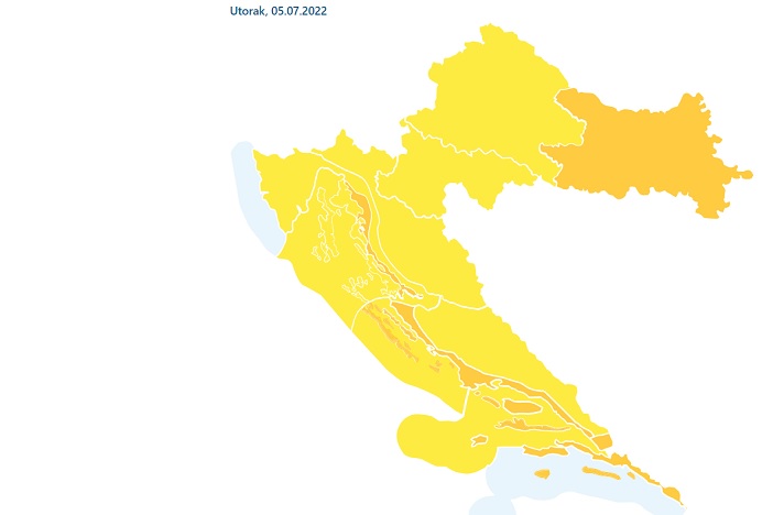 DHMZ upozorava: Poslijepodne nas očekuje grmljavinsko nevrijeme