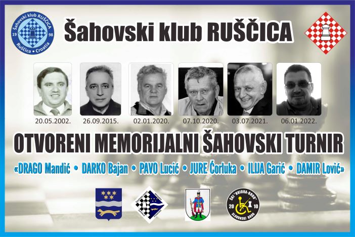 20. memorijalni šahovski turnir - prijave u tijeku