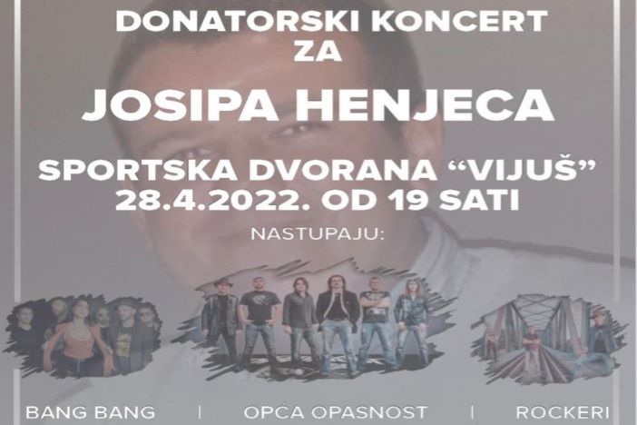 Donatorski koncert za Josipa Henjeca u dvorani Vijuš!